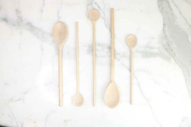 Beechwood Cooking Spoons, Set of 5