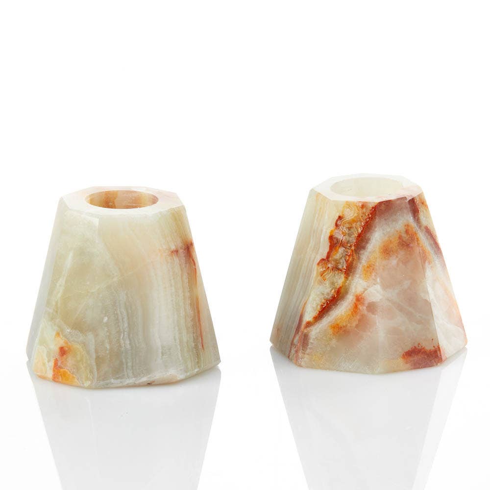 White Onyx Candle Holder