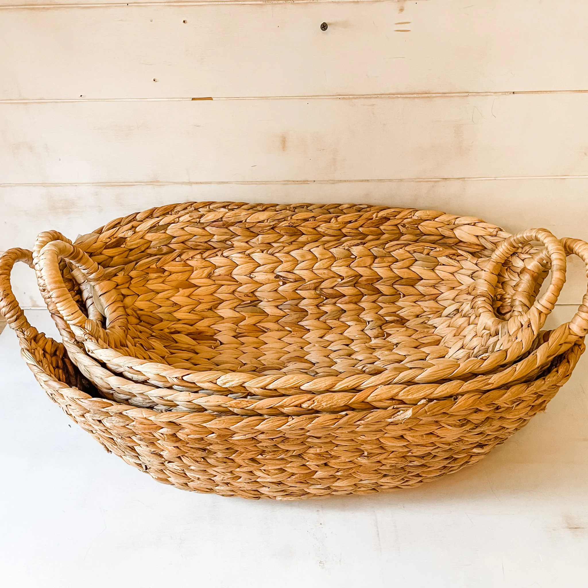 Hand-Woven Hyacinth Basket