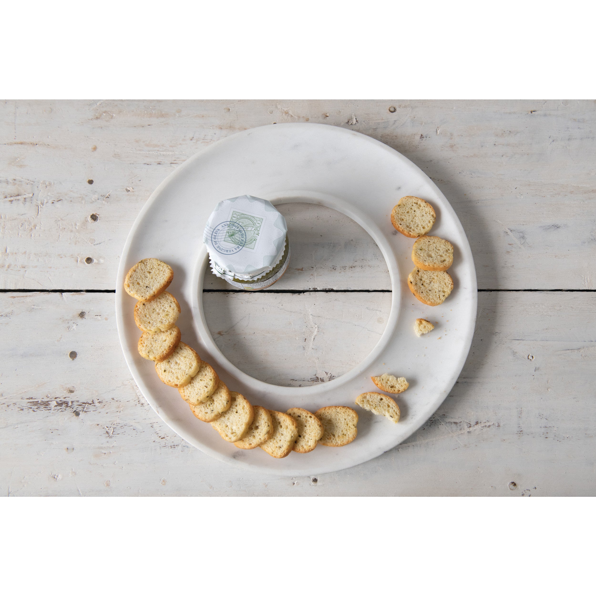 Marble Circle Cracker + Cheese Tray