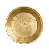 Brass Dish Etched Floral