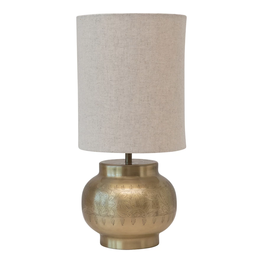 Metal Lamp Linen Shade