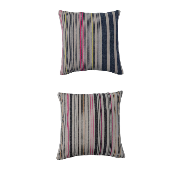 Neon stripe Woven Pillow