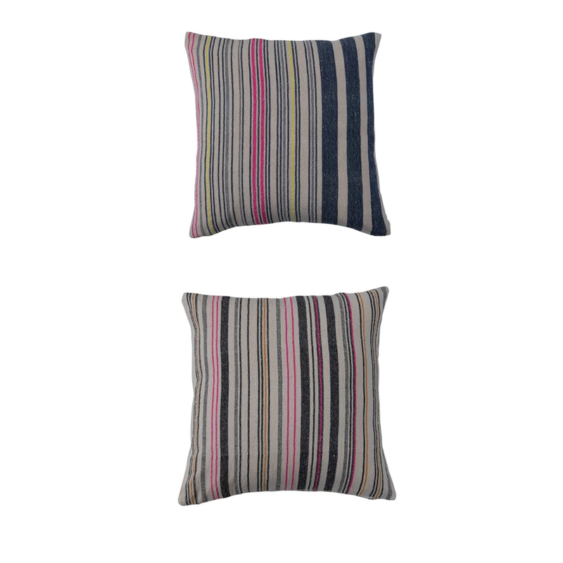 Neon stripe Woven Pillow