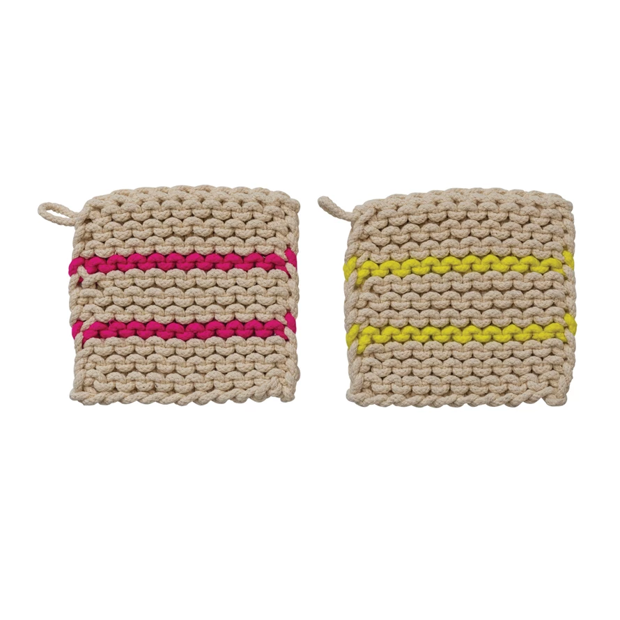 Neon Crocheted Pot Holder