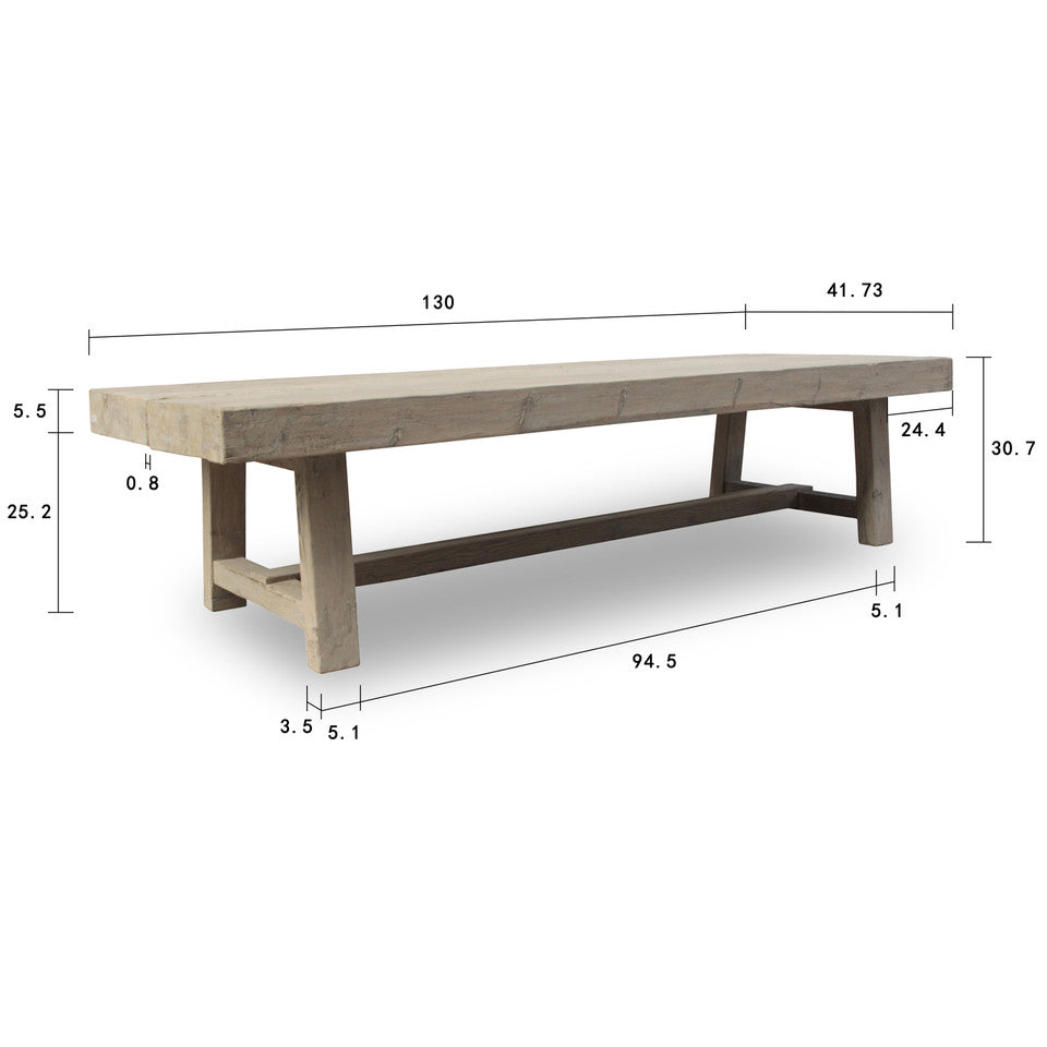 Capri Pinewood Table 130x42x31