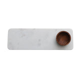 Marble Serving Board w/Wood Bowl