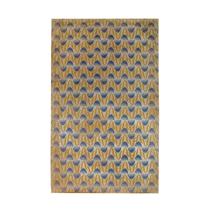 Decorator Paper Mustard Navy