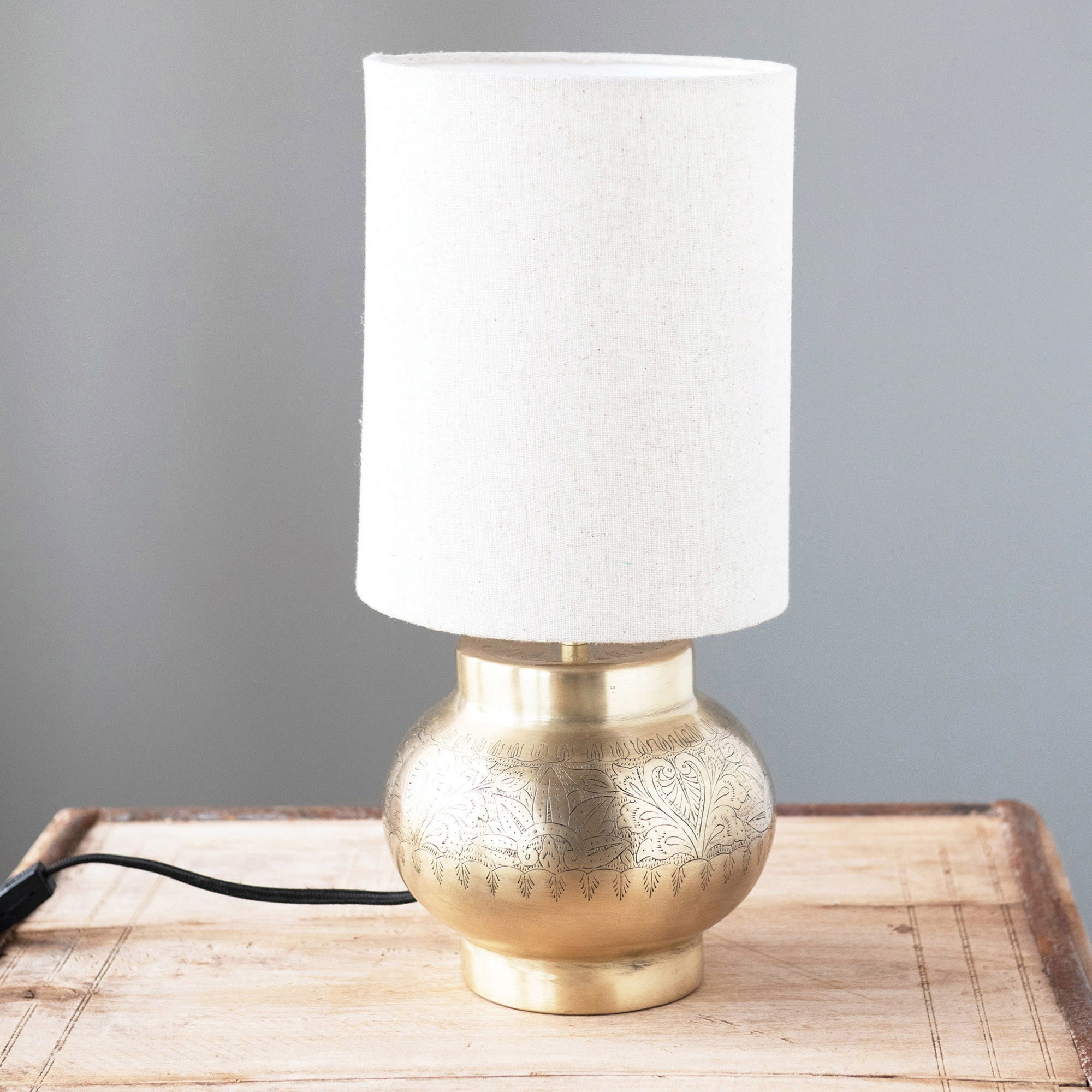 Metal Lamp Linen Shade