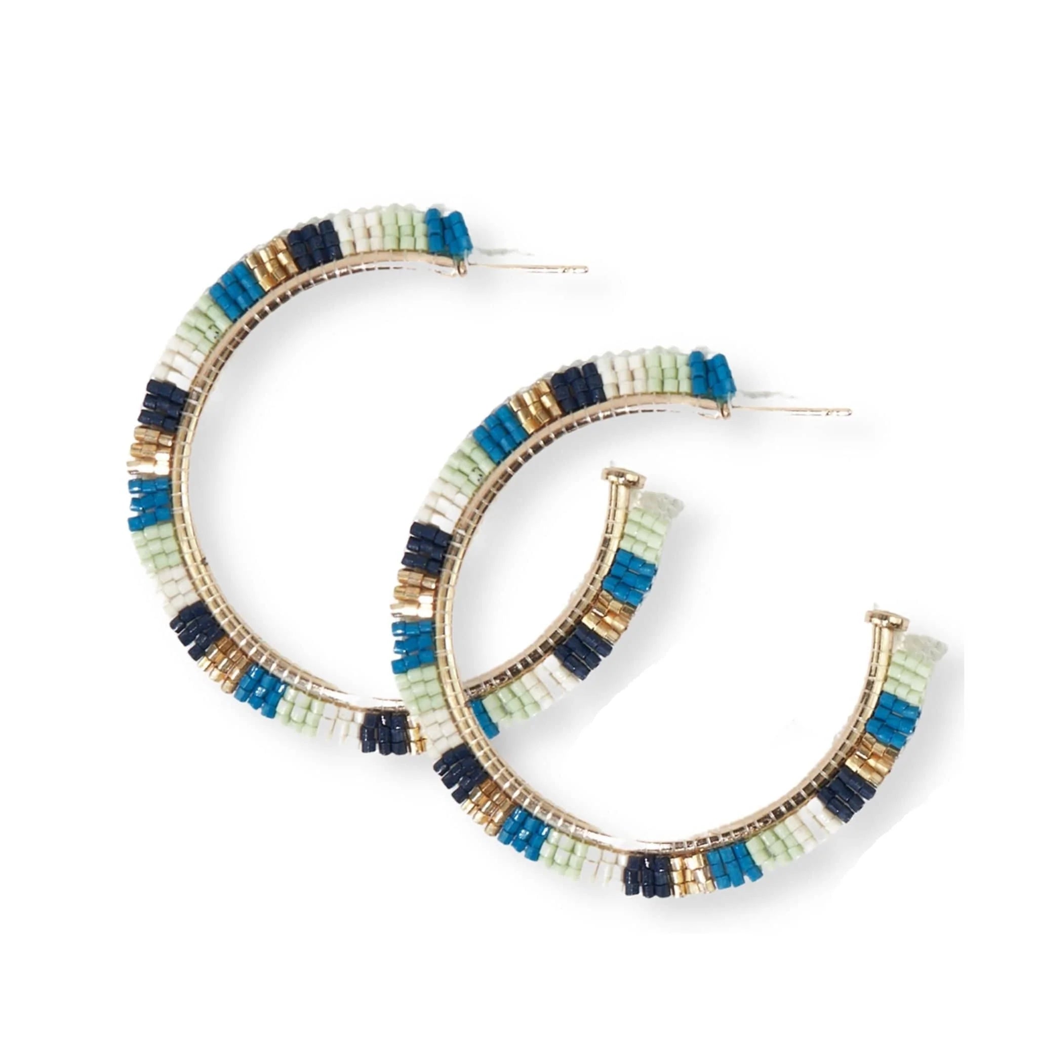 Nora Striped Hoop Earrings