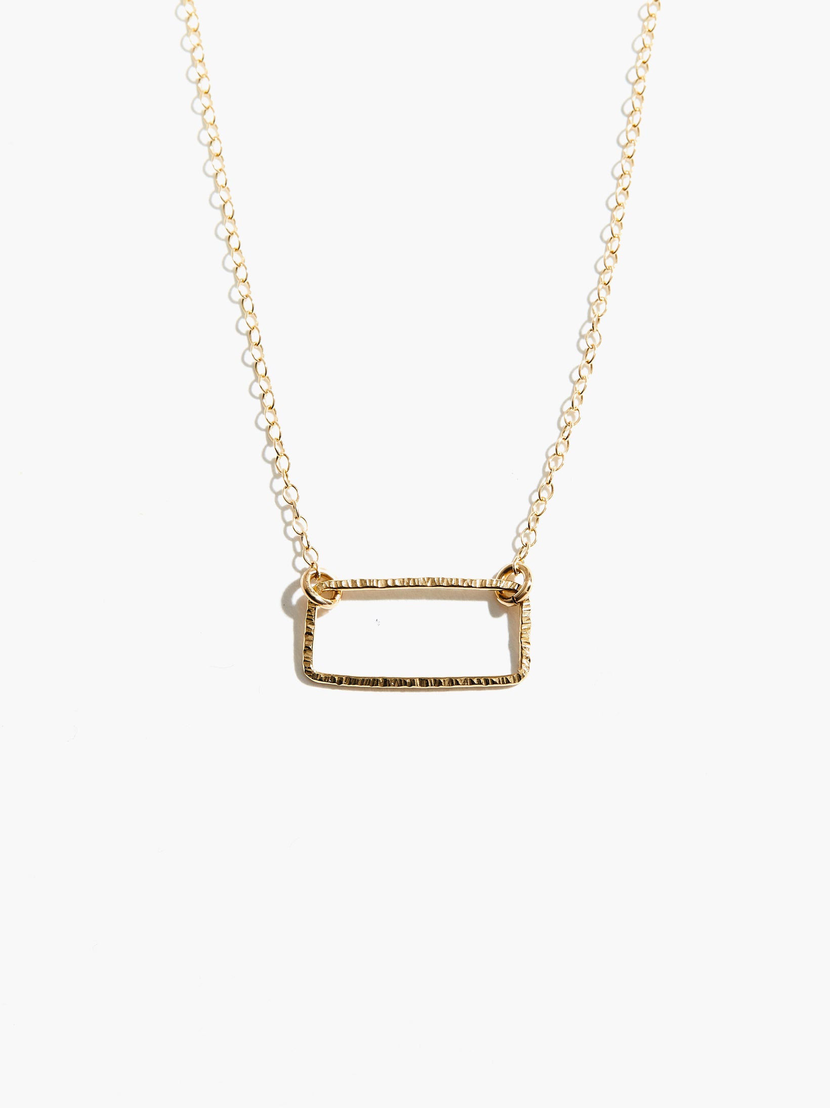 Floating Shape Necklace Rectangle