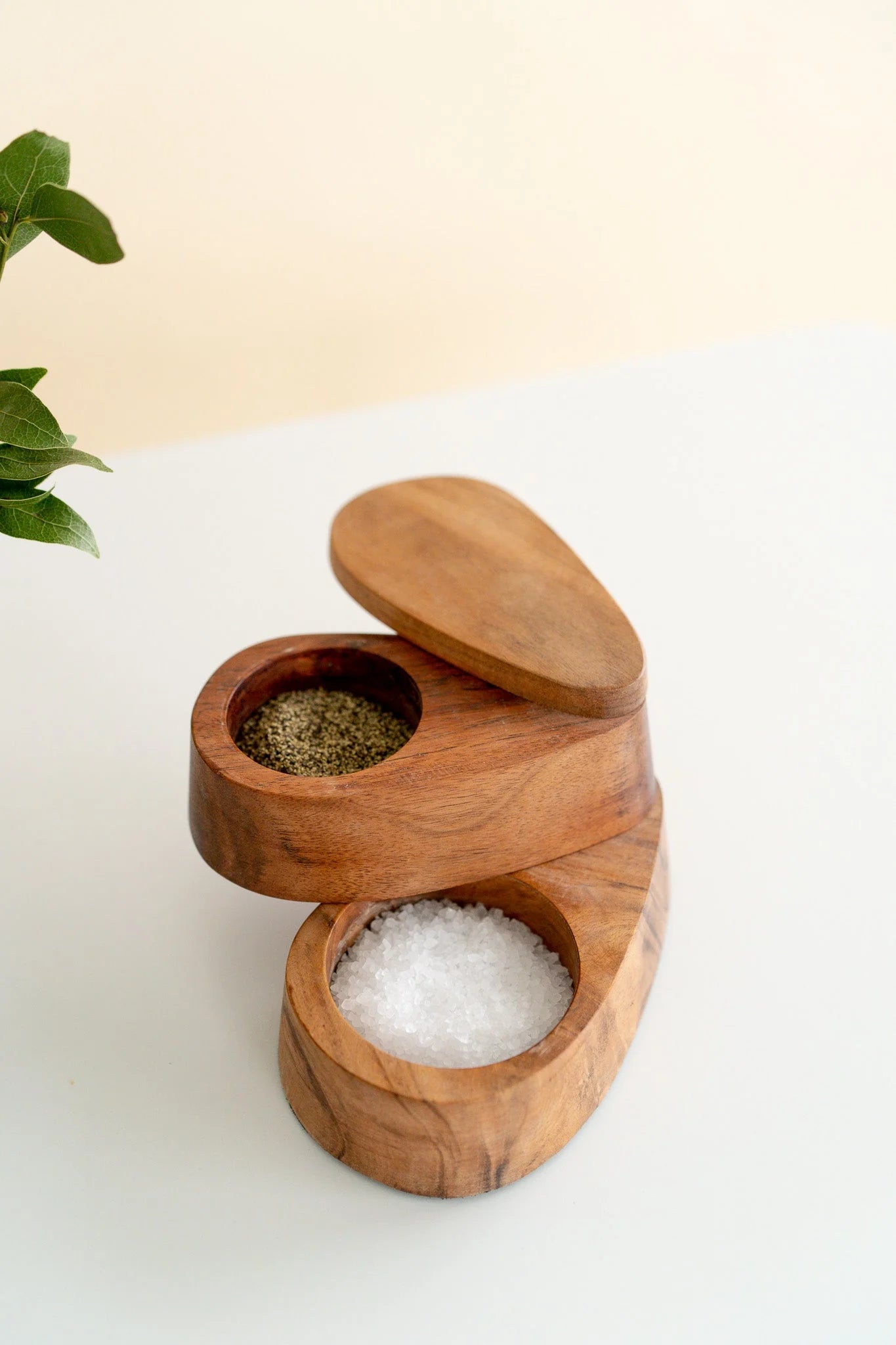 Acacia Salt + Pepper Dish