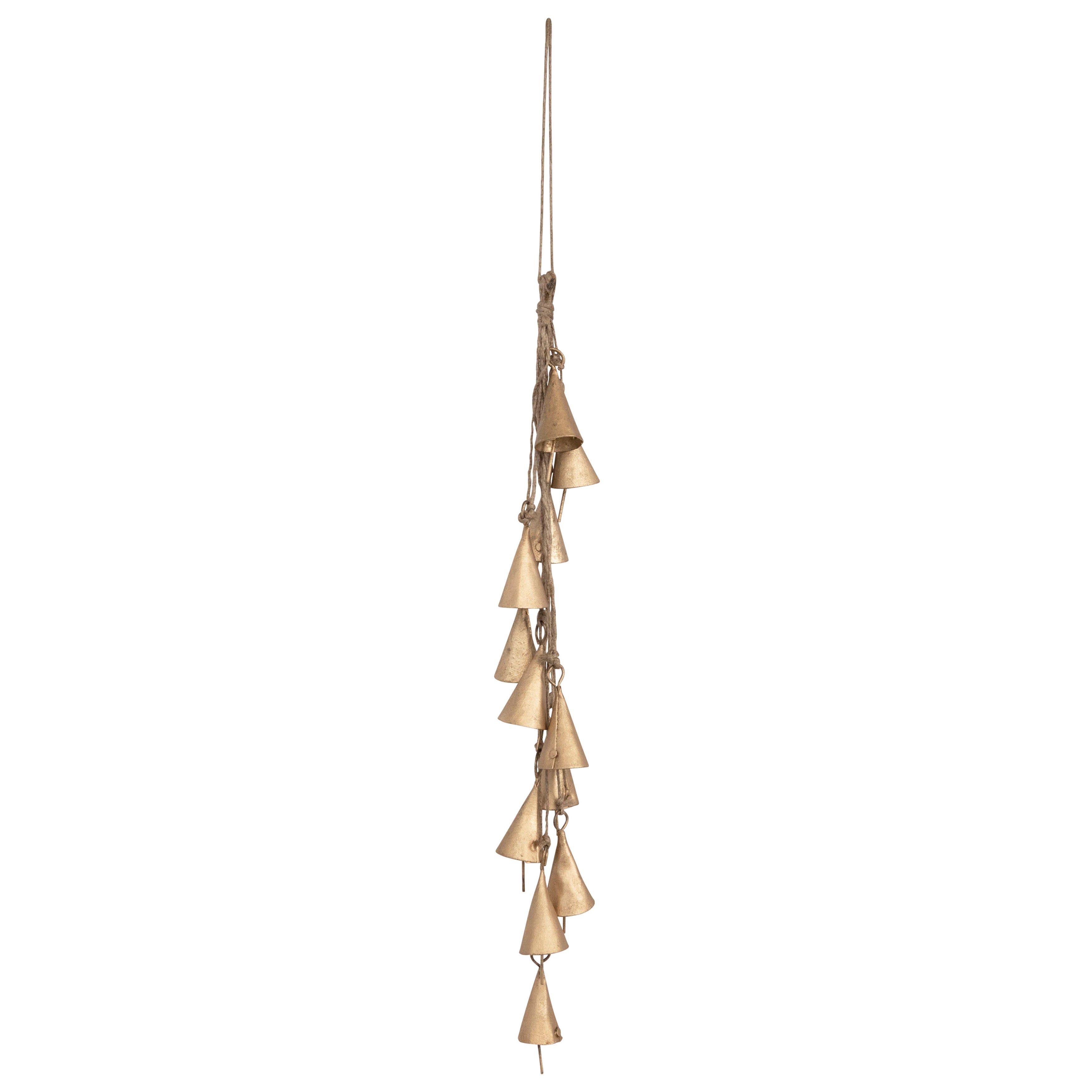 Hanging Metal Bell Cluster 12.5”