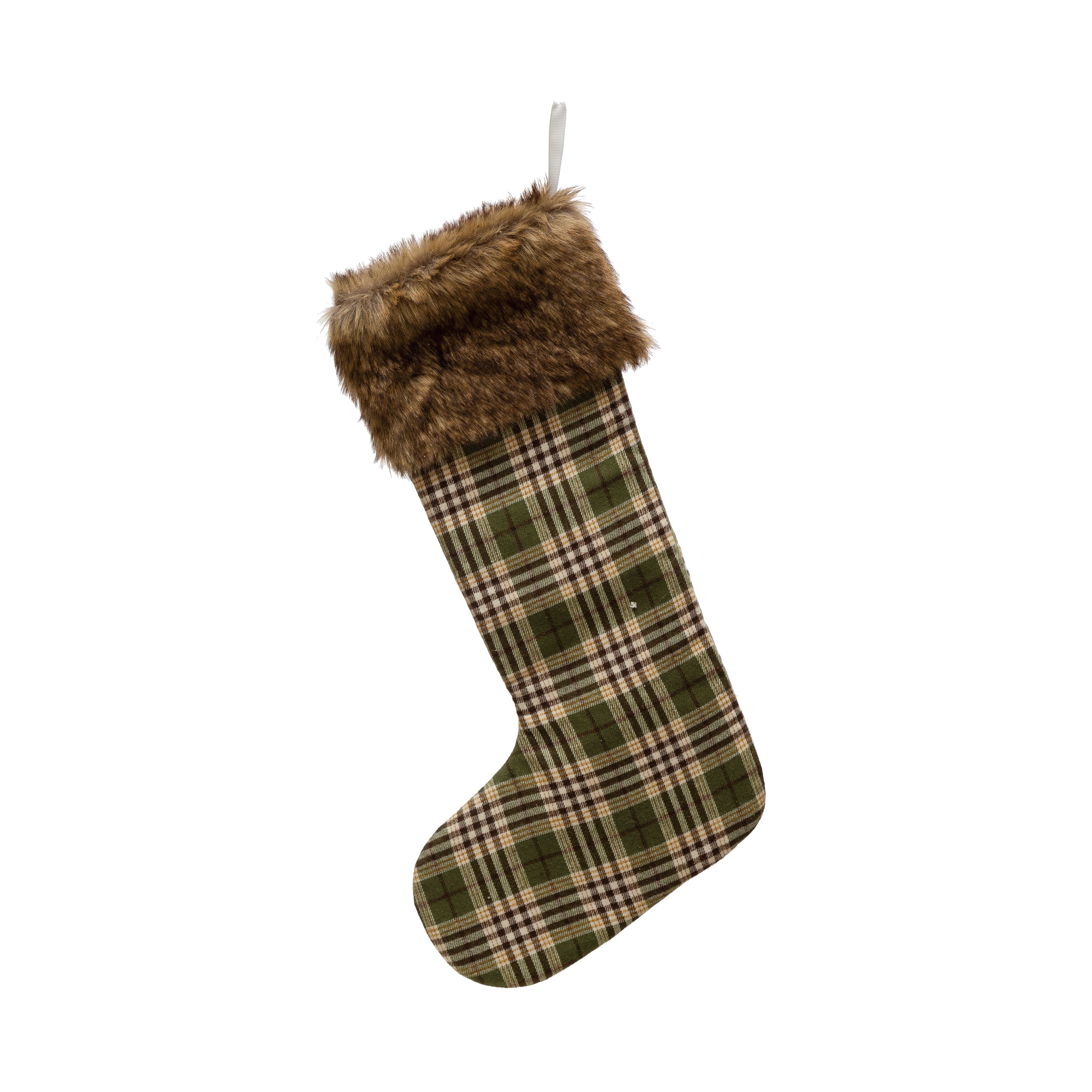 Green Plaid Stocking